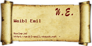 Weibl Emil névjegykártya