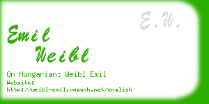 emil weibl business card